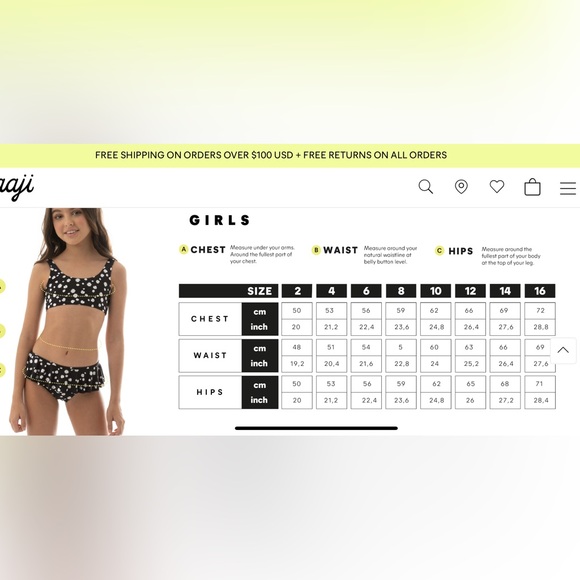 Maaji rash guard bathing suit with reversible bottoms size 6 - Picture 7 of 9